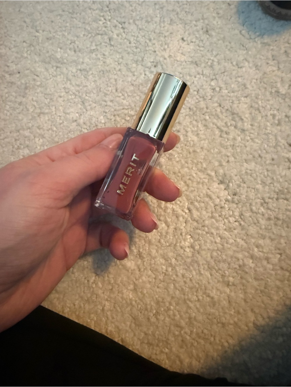 MERIT Lip Gloss in Dusty Rose - Sheer Pink Shine